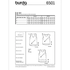 Top Burda 6501 str. 34-46