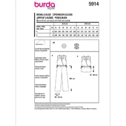Top/jumpsuit Burda 5914 str. 34-44