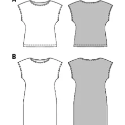 Top/kjole Burda 6540 str. 32-46