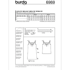 Top/kjole Burda 6969 str. 34-46
