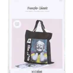 Transferark, hvid, 21,5×28 cm, til lyse og mørke tekstiler, 3 ark