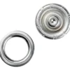 Trykknap ring Jersey, 10 mm, 10 stk. Sølv