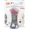 Trykkn. jersey 8mm ring farvet 60stk. ass. farver Prym Love