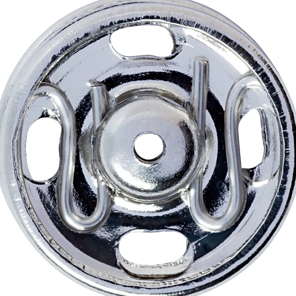 Tryklåse, 13 mm, 6 stk. Sølv