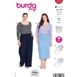 T-Shirt Burda Curvy 5731 str. 44-54