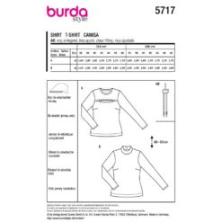 T-shirt Burda 5717 str. 36-48