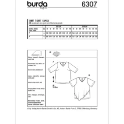 T-shirt Burda 6307 str. 46-60