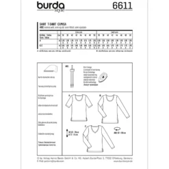 T-shirt Burda 6611 str. 36-50