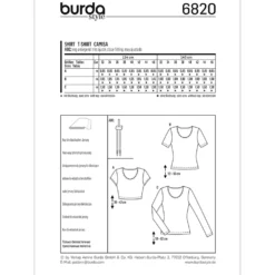 T-shirt Burda 6820 str. 32-46