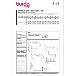 T-shirt/kjole Burda 6117 str. 34-44