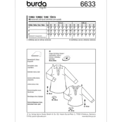 Tunika Burda 6633 str. 36-46