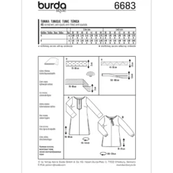 Tunika Burda 6683 str. 36-48