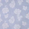 Tynd stribet bomuld m/blomster True blue