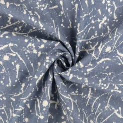 Vasket denim m/ stænk Støvet blå
