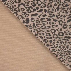 Vasket leopard fløjl m/ stræk 8 wales Jord