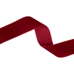 Velourbånd 36 mm Dyb rød