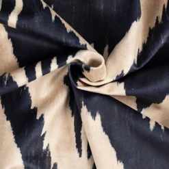 Velour m/ grafisk print Råhvid