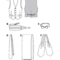 Vest/accessoires Burda 3403 str. 46-60