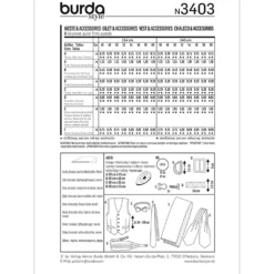 Vest/accessoires Burda 3403 str. 46-60