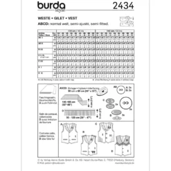 Vest Burda 2434 str. 44-60
