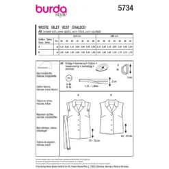 Vest Burda 5734 str. 36-48