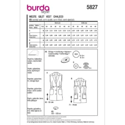 Vest Burda 5827 str. 36-46