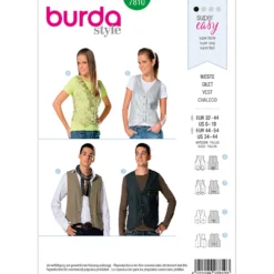 Vest Burda 7810 str. 32-44/44-54