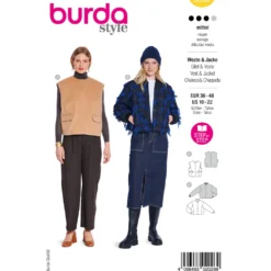 Vest/ jakke Burda 5698 str. 36-48