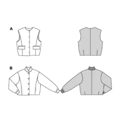 Vest/ jakke Burda 5698 str. 36-48