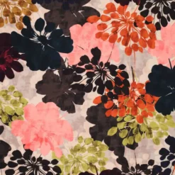 Viscose jersey m/blomster print Misty rose