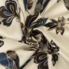 Viscose m/ blomsterprint Brun