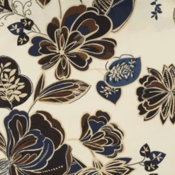 Viscose m/ blomsterprint Brun