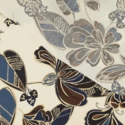 Viscose m/ blomsterprint Brun