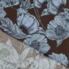 Viscose m/ blomsterprint Rød brun