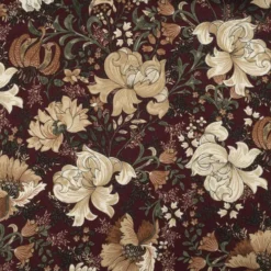 Viscose m/ blomsterprint Wine