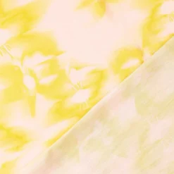 Viscose med abstrakt blomsterprint Dark golden
