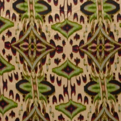 Viscose Satin m/abstrakt print Bisque