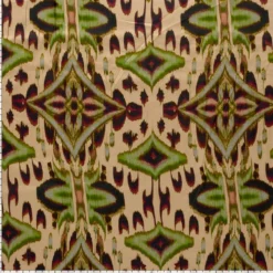 Viscose Satin m/abstrakt print Bisque