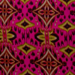 Viscose Satin m/abstrakt print Orkide