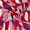 Viscose satin m/ grafisk print Rosa