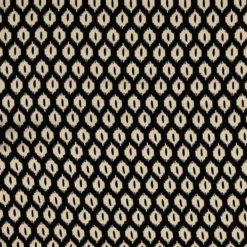 Viscose satin m/ikat print Sort