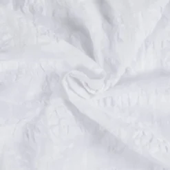 Voile bomulds mix ternet Hvid