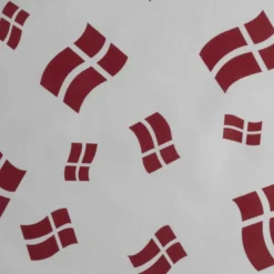 Voksdug m/ flag Hvid