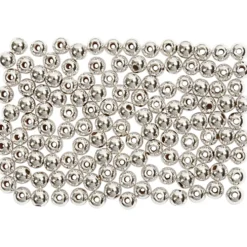 Voksperler, 3 mm, hulstr. 0,7 mm, 150 stk. Sølv