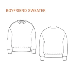 WBM Boyfriend sweater unisex str. 2XS -4XL