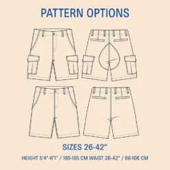 WBM Cargo shorts unisex str. 26 – 42