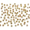 Wireklemmer, 100stk. 2 mm, Forgyldt