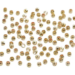 Wireklemmer, 100stk. 2 mm, Forgyldt