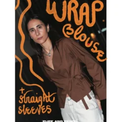 Wrap Blouse w. straight sleeve