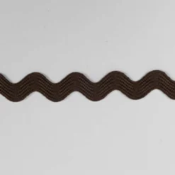 Zig-zag lidse 13mm Kastanje